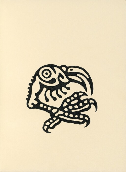 The image displays a series of bold, curving lines and circular shapes forming an abstract design.