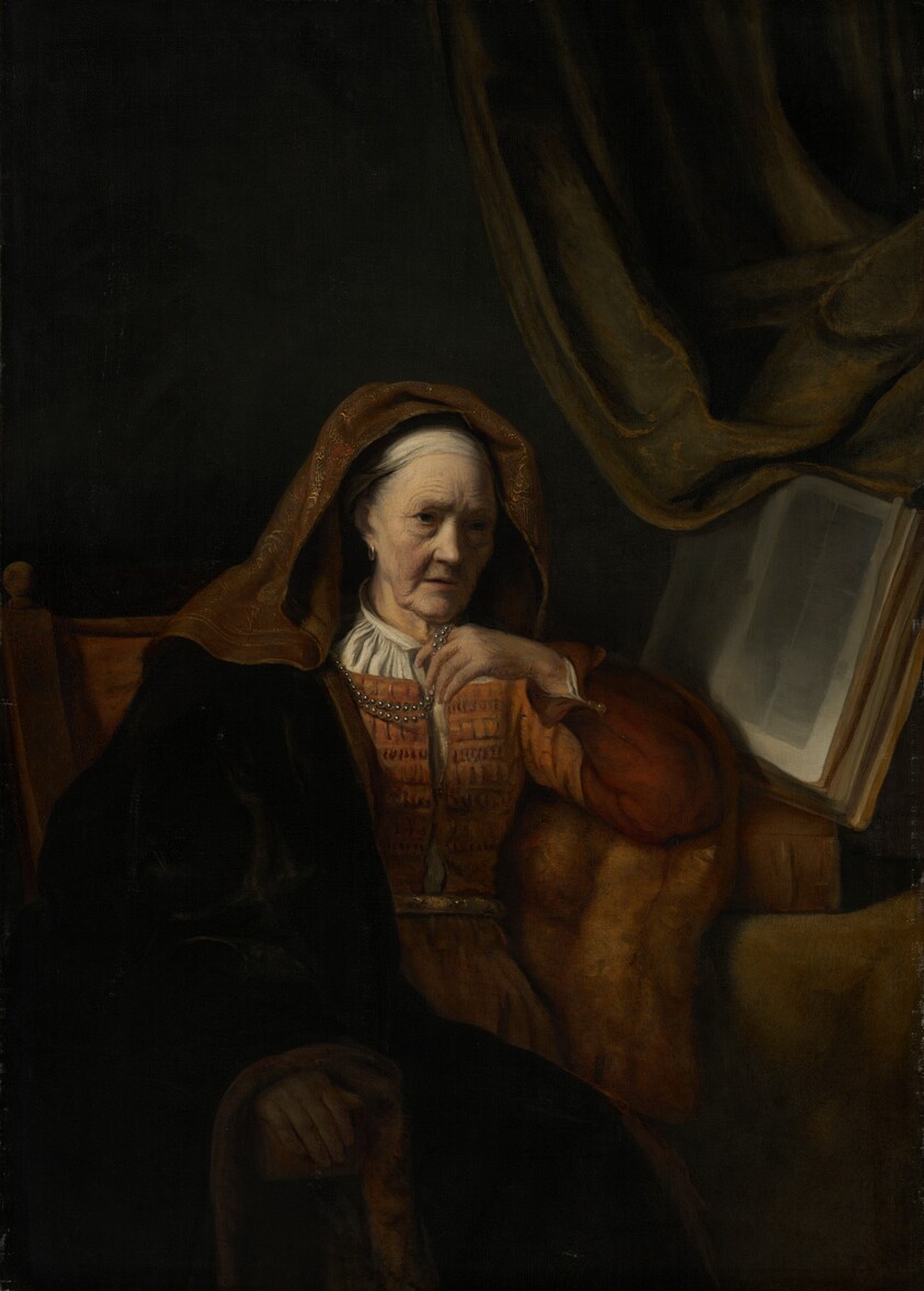 Elderly Woman with a Pearl Necklace