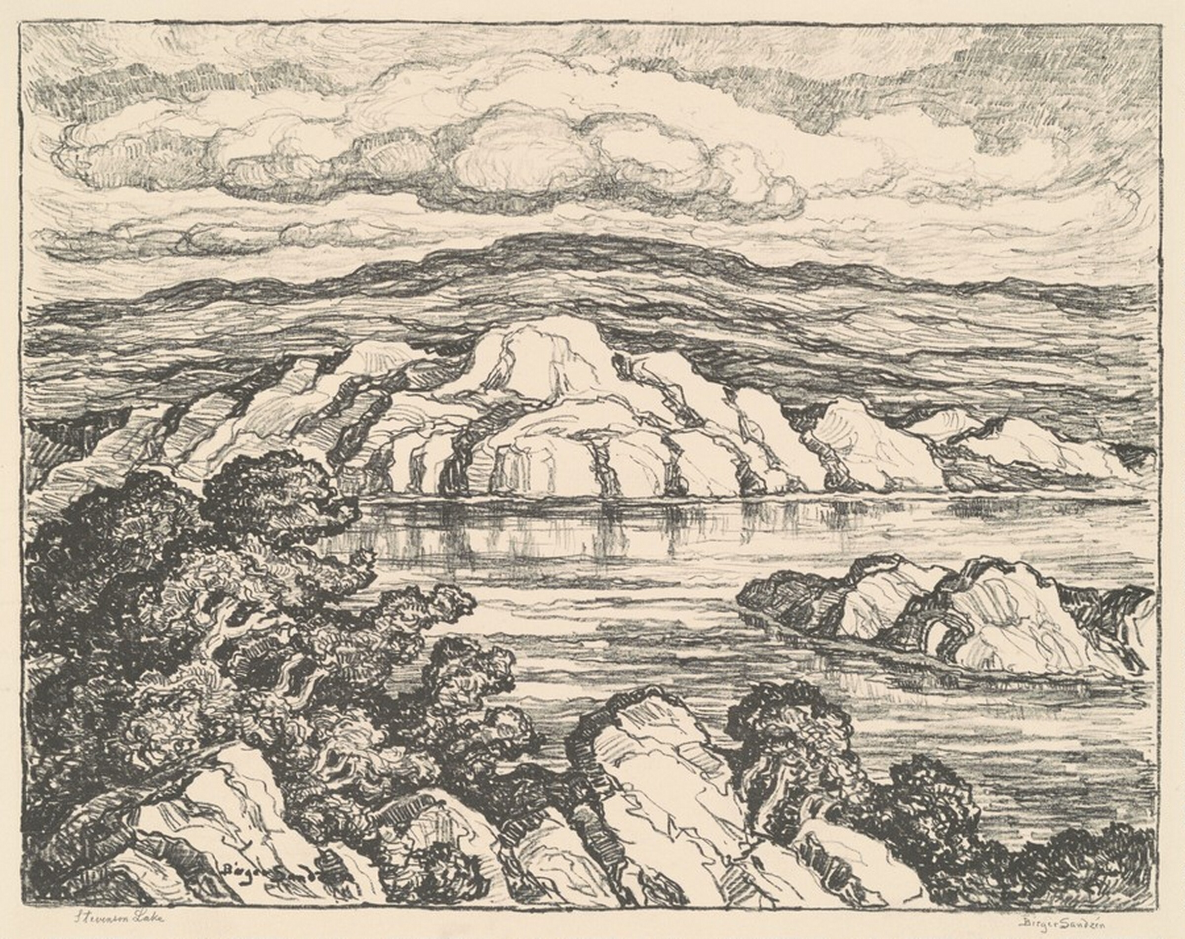 Stevenson Lake, Birger Sandzén, 1944