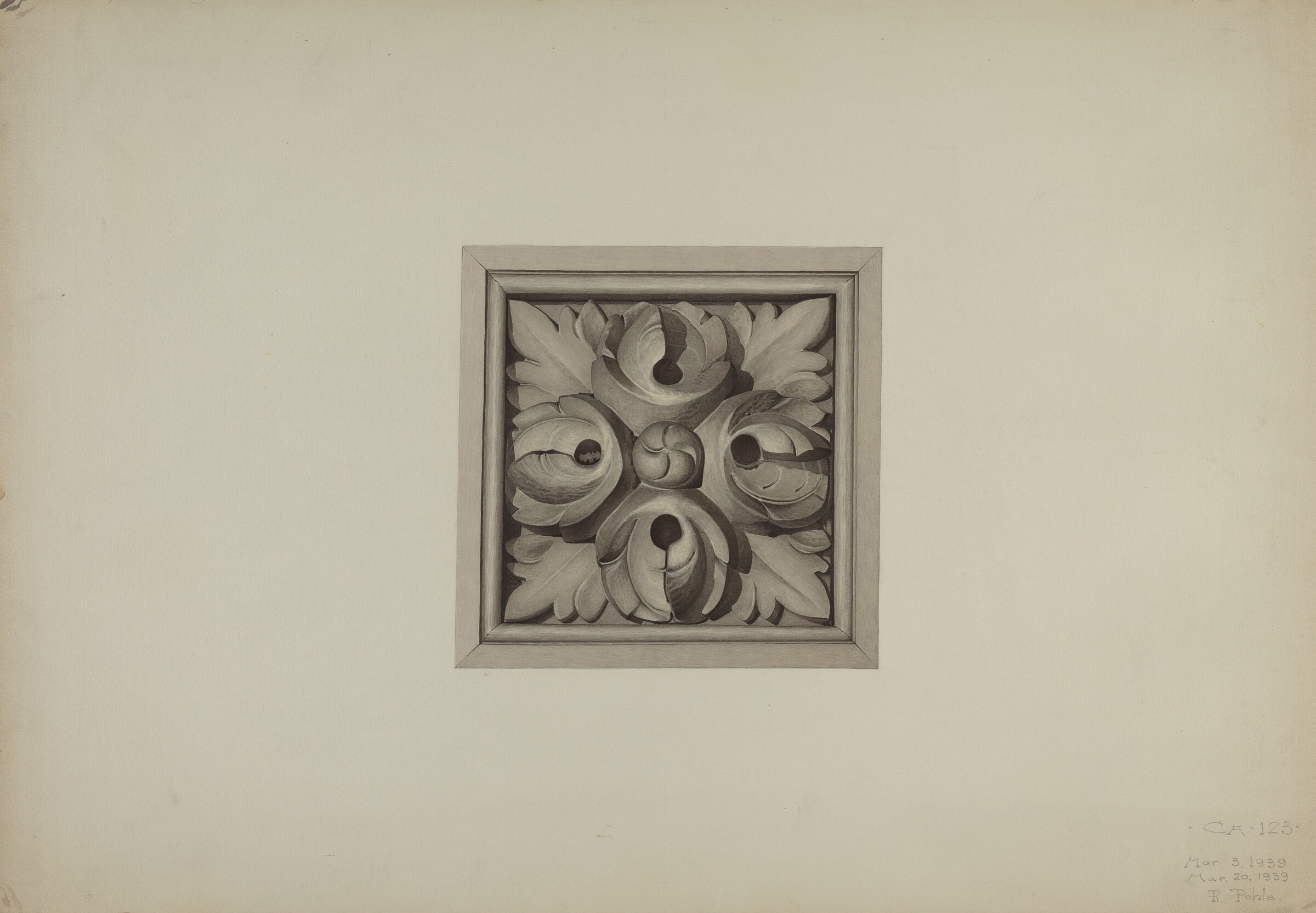 Architectural Detail, Robert Pohle, 1939