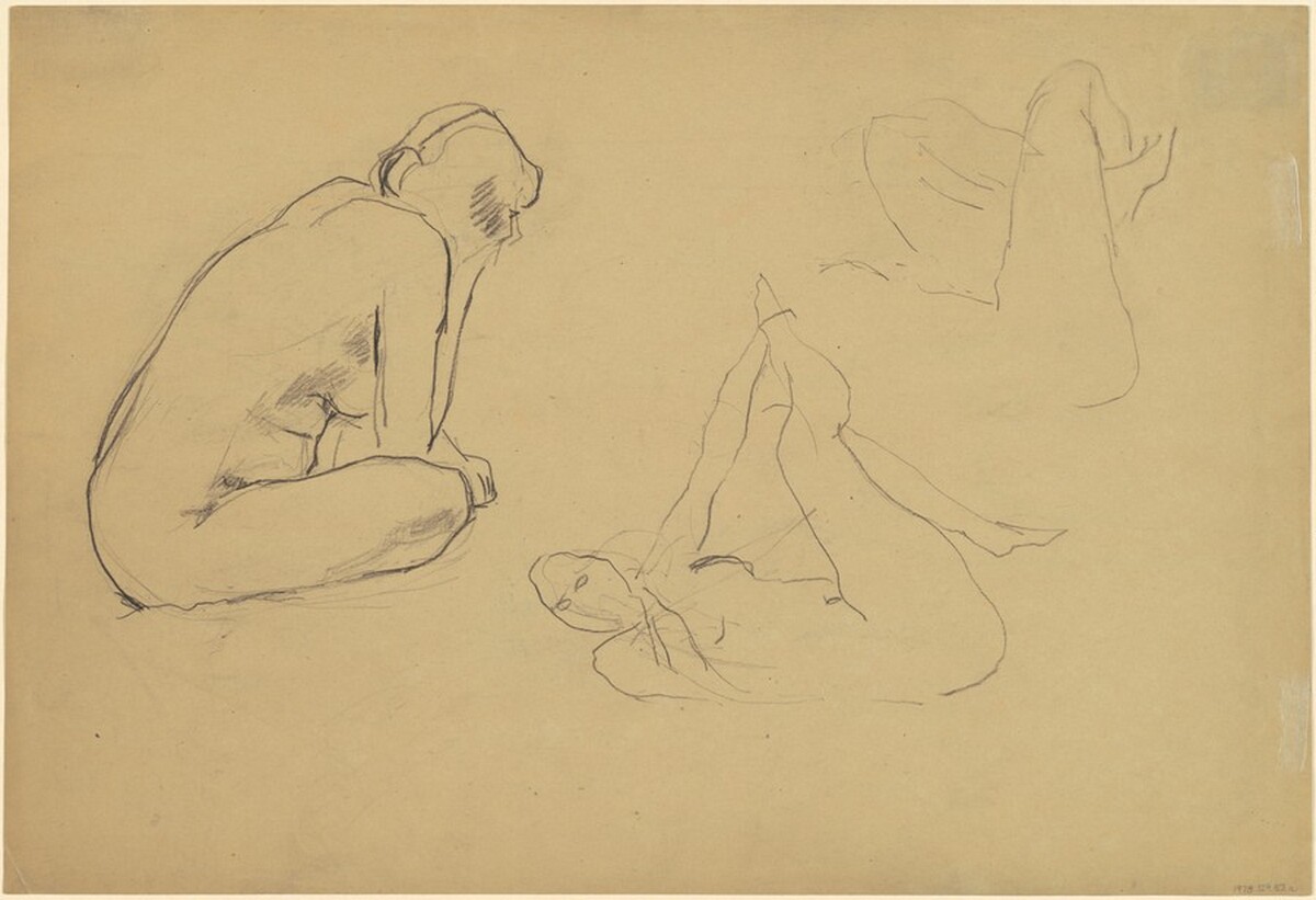 Studies of a Female Nude [recto]