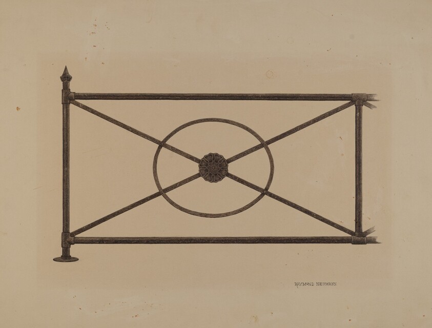 Balcony Railing with Cast Rosette