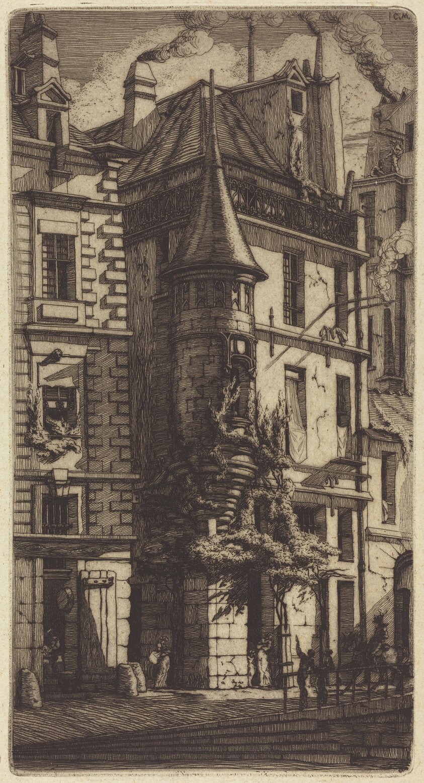 Tourelle de la Rue de la Tixéranderie, Paris (House with a Turret, Weavers' Street, Paris)