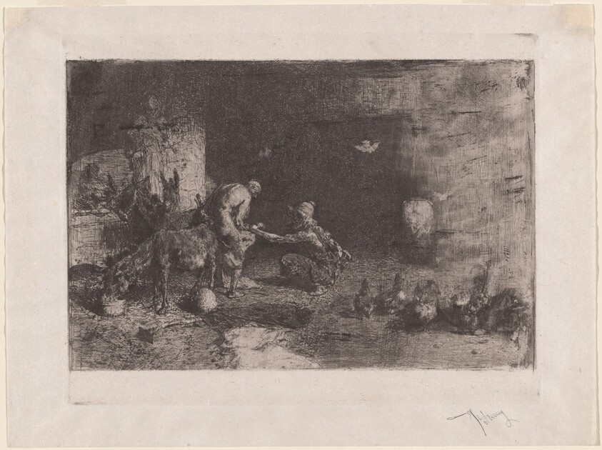 Maréchal ferrant au Maroc [Shoeing a Mule in Morocco]