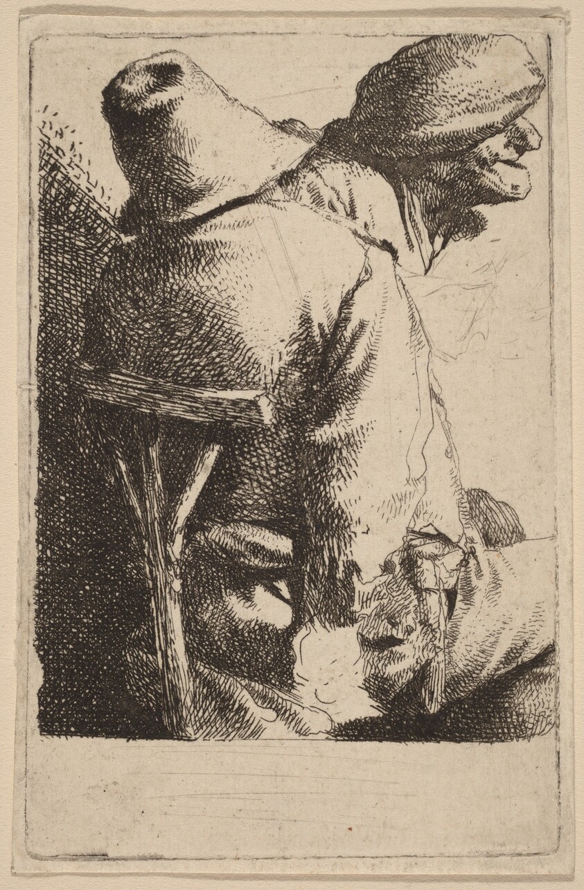 The Seated Peasant and His Wife