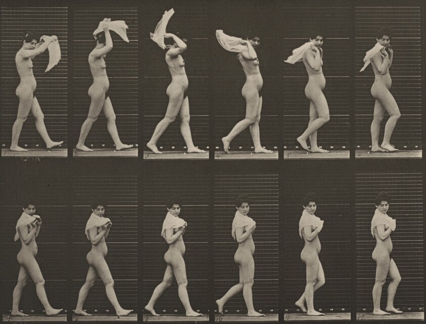 Plate Number 40. Walking and throwing a handkerchief over shoulders