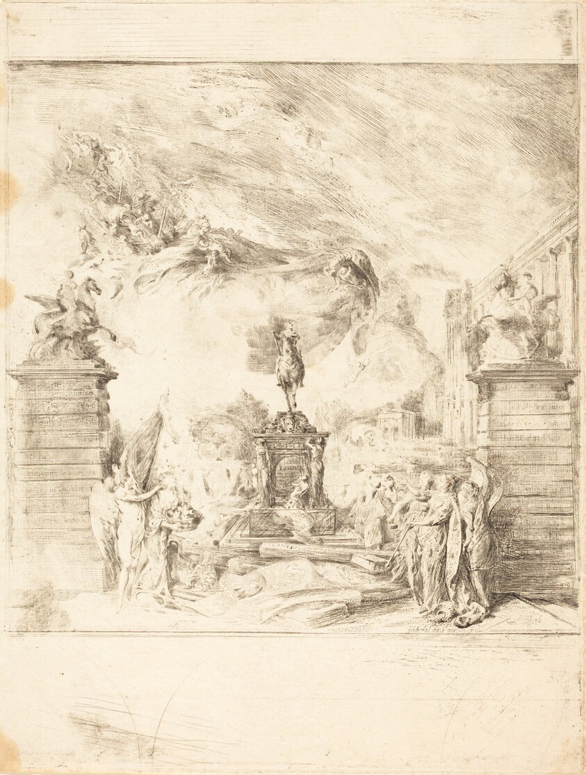 Allégorie sur l'Erection de la Statue de Louis XV (Allegory on the Establishment of a Statue of Louis XV)