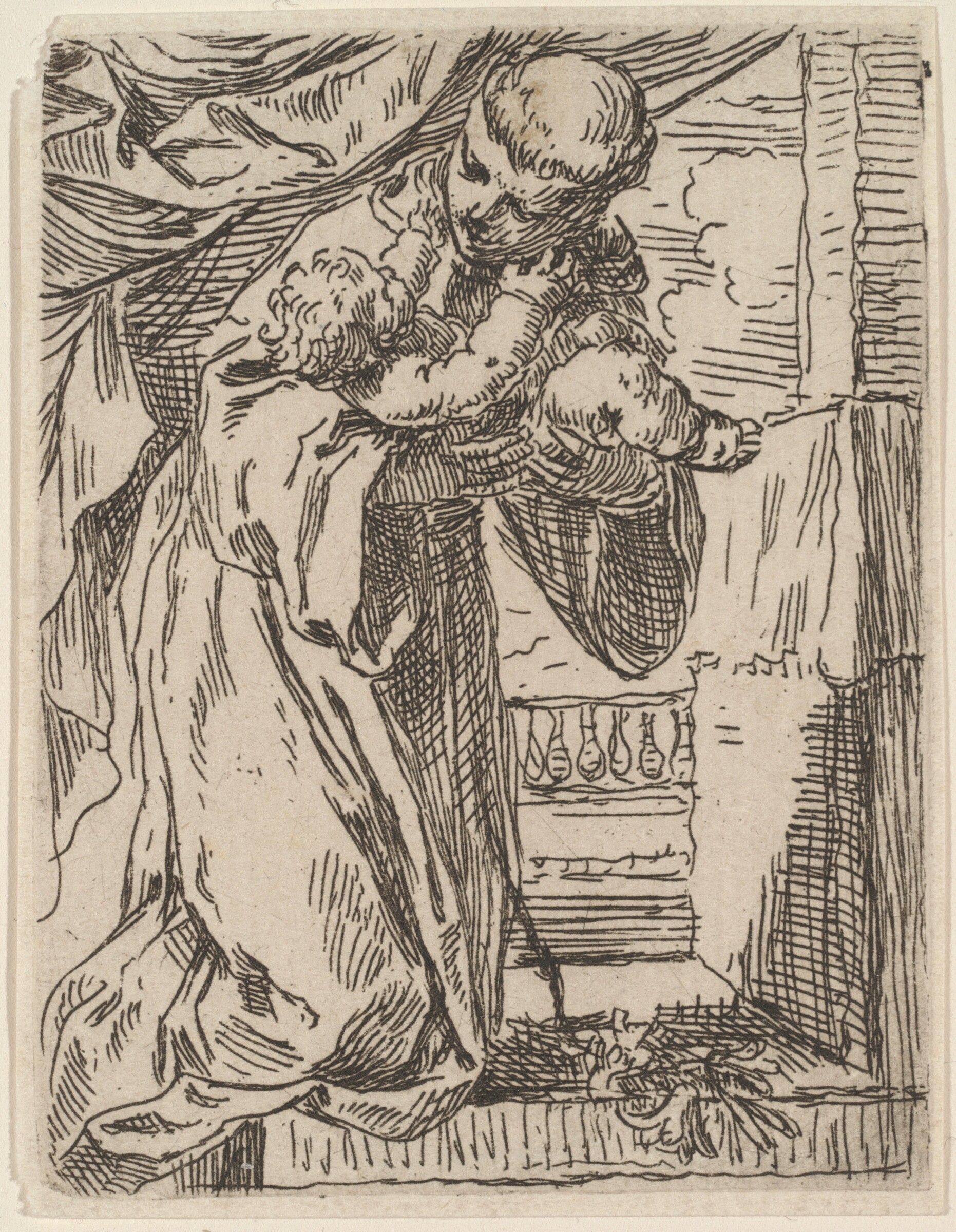 Saint  Anthony of Padua Holding the Christ Child, Simone Cantarini, 1640s