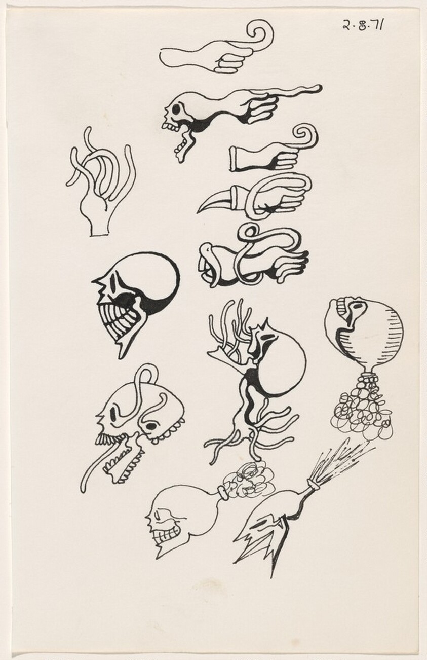 Untitled 2-8-71 [study for "tattoo" book]