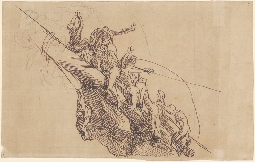 Study for "The Defeat of the Floating Batteries at Gibraltar"