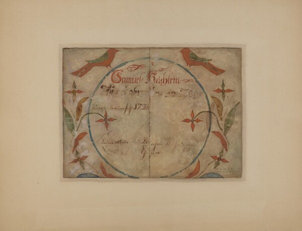 Pa. German Birth Certificate