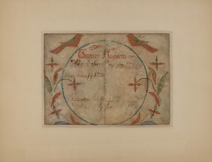 Pa. German Birth Certificate