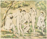 The Bathers (Small Plate), Paul Cezanne, 1897