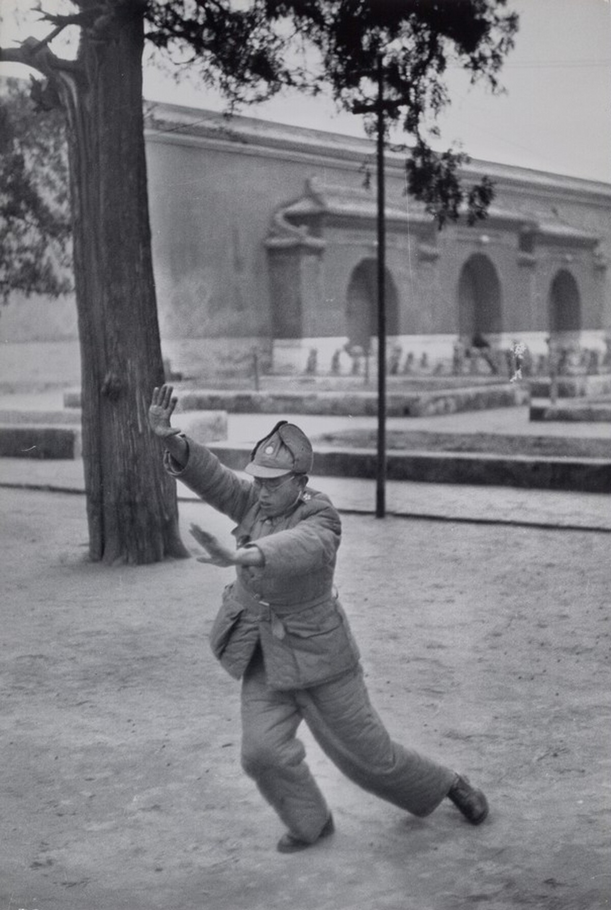 Soldier Practicing Tai Chi, Beijing, China