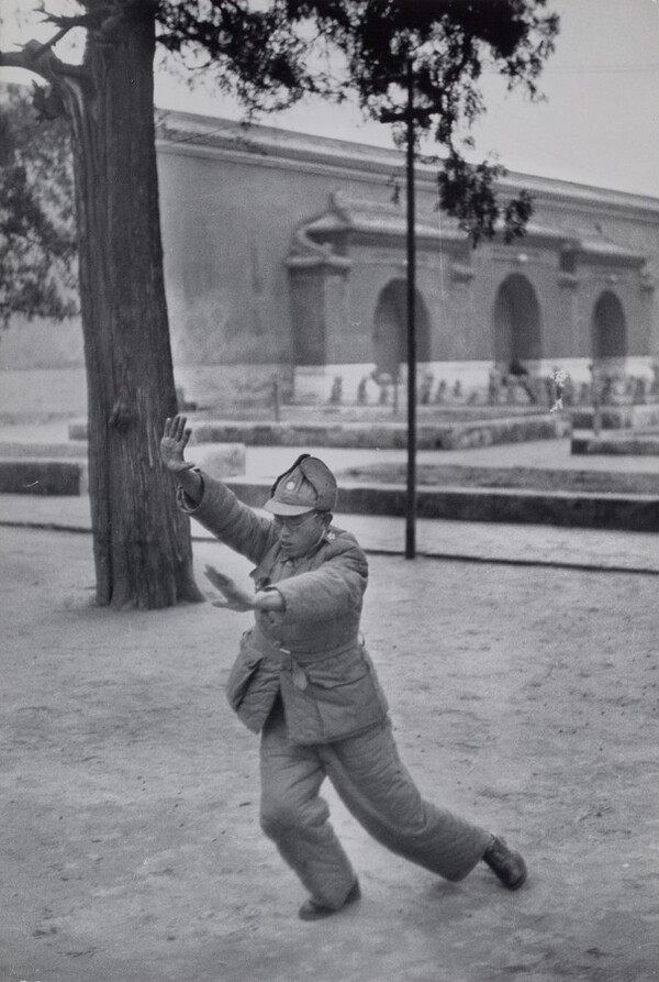 Soldier Practicing Tai Chi, Beijing, China