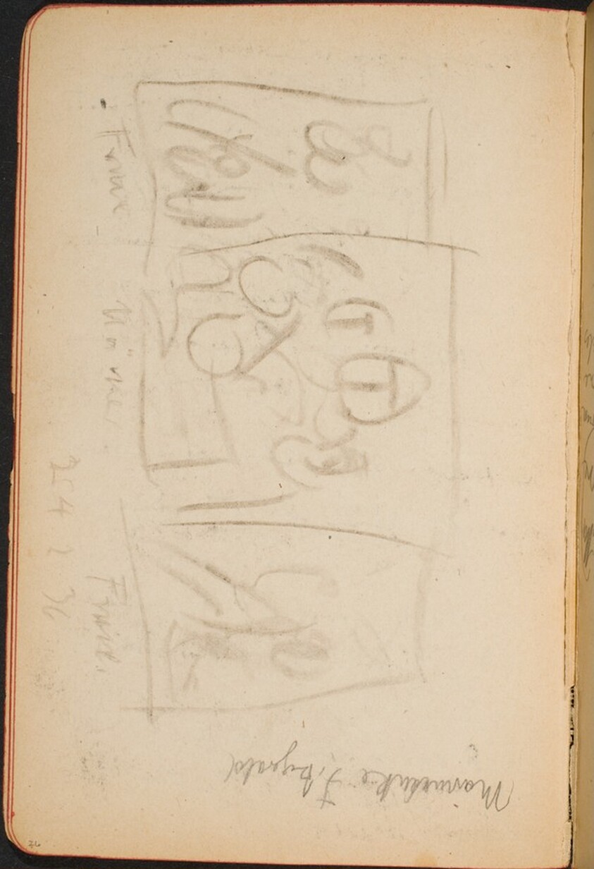 Entwurf für ein Triptychon (Sketch for a Triptych) [p. 26]