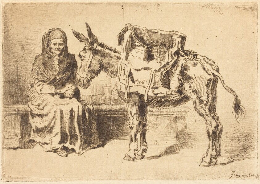 Cacoletière Assise (Seated Woman and Ass)
