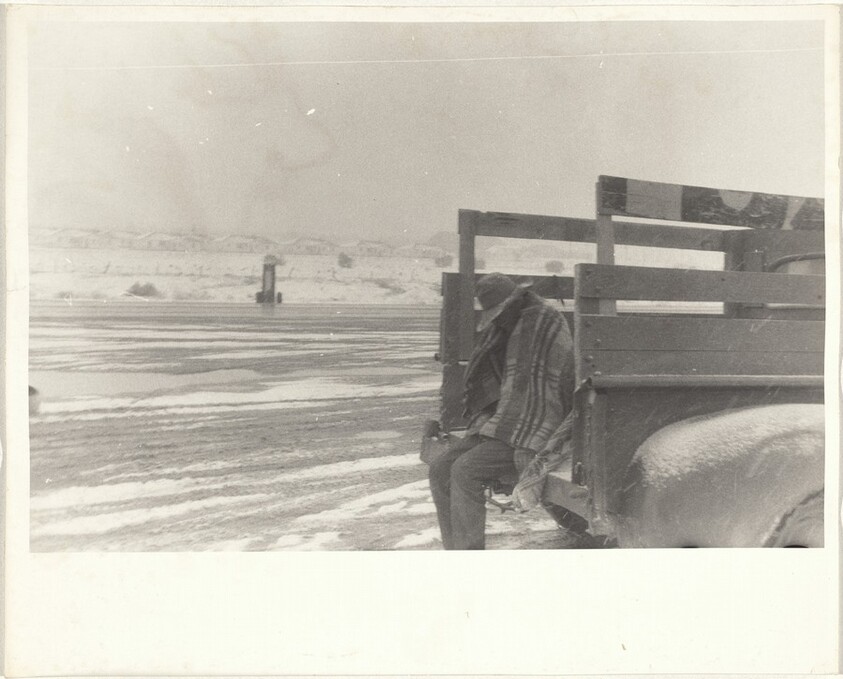 Man on back of truck--New Mexico