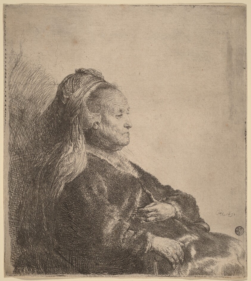 The Artist's Mother Seated, in an Oriental Headdress