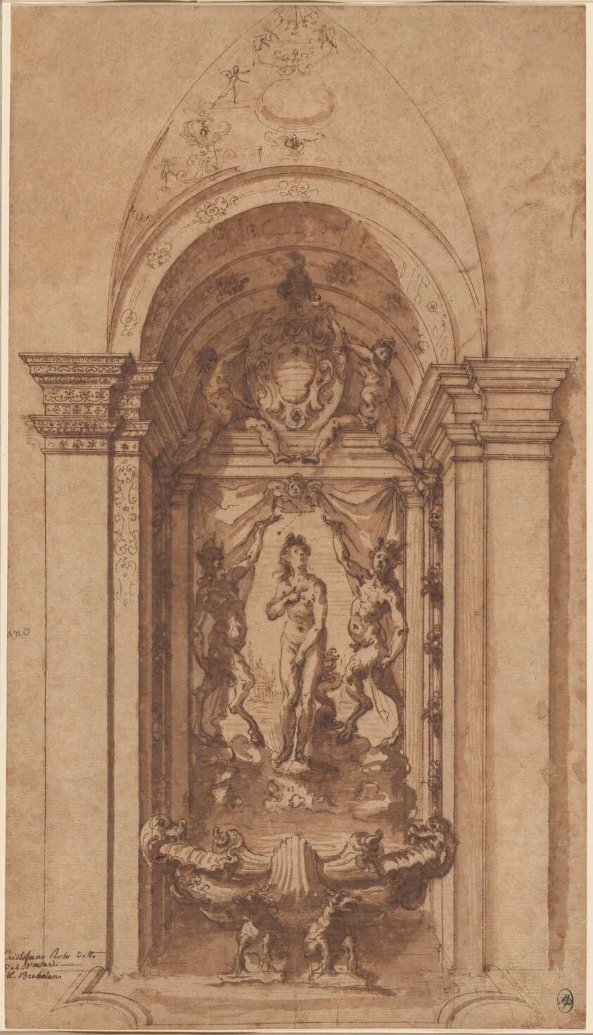 A Design for a Wall Decoration or Fountain