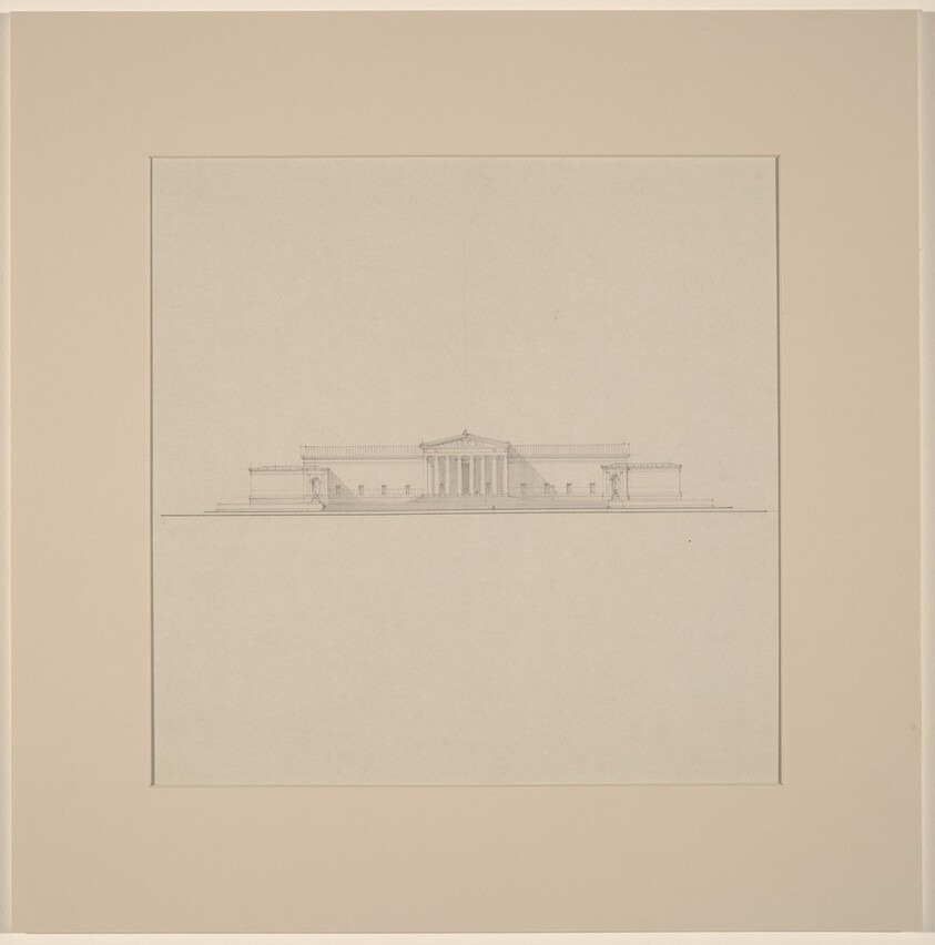 Early Elevation Study before the Site Had Been Chosen