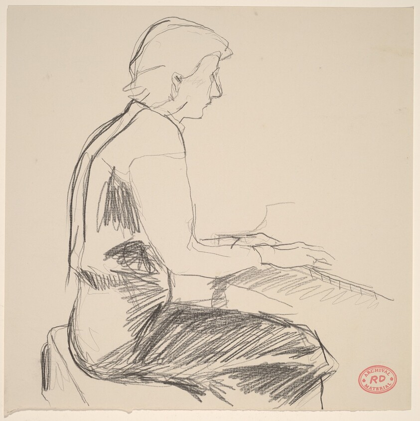 Untitled [figure playing piano]