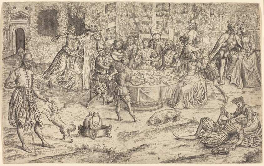 Banquet in the Park of a French Castle