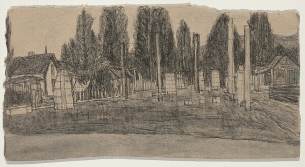Untitled (Farmscape with Totems) [recto]