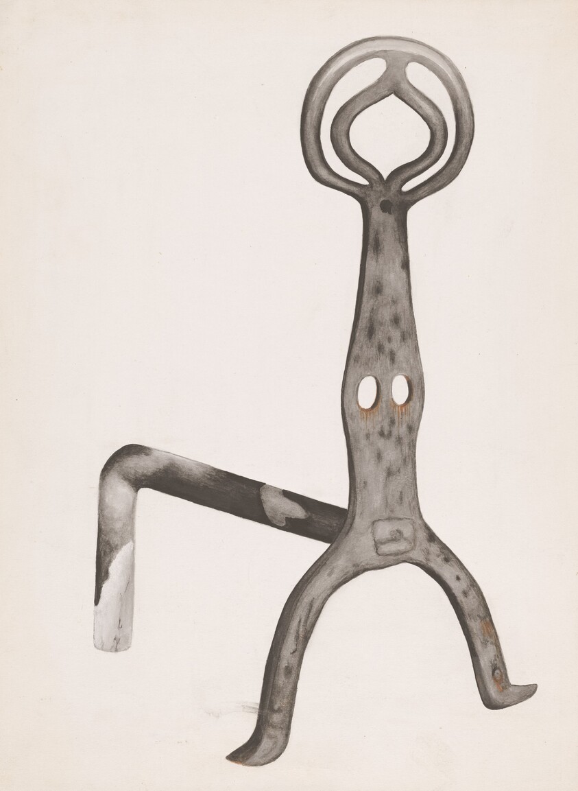 Wrought Iron Andiron