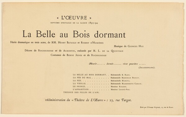 La Belle au bois dormant