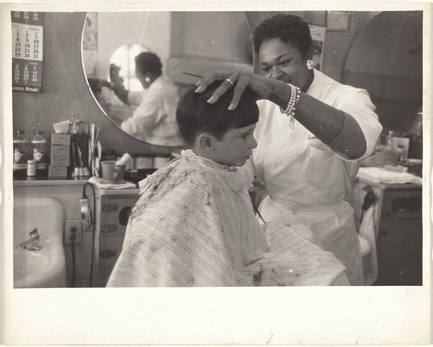 Pablo getting haircut--San Francisco