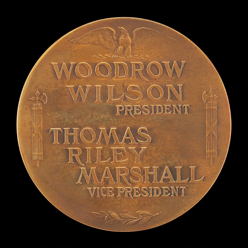 Woodrow Wilson Inaugural Medal [reverse]