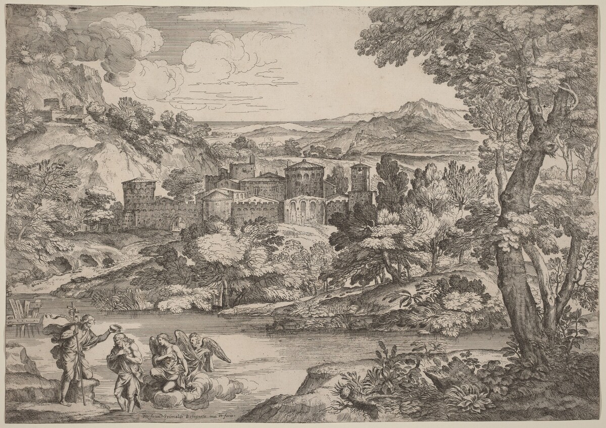 The Baptism of Christ, Set in a Mountainous Landscape