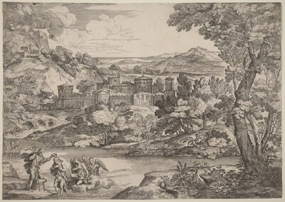 The Baptism of Christ, Set in a Mountainous Landscape