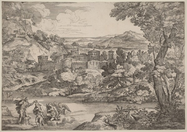 The Baptism of Christ, Set in a Mountainous Landscape