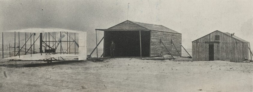 Title from caption on object: "Where Wright Brothers Successfully Experimented with Heavier-Than-Air Flying"