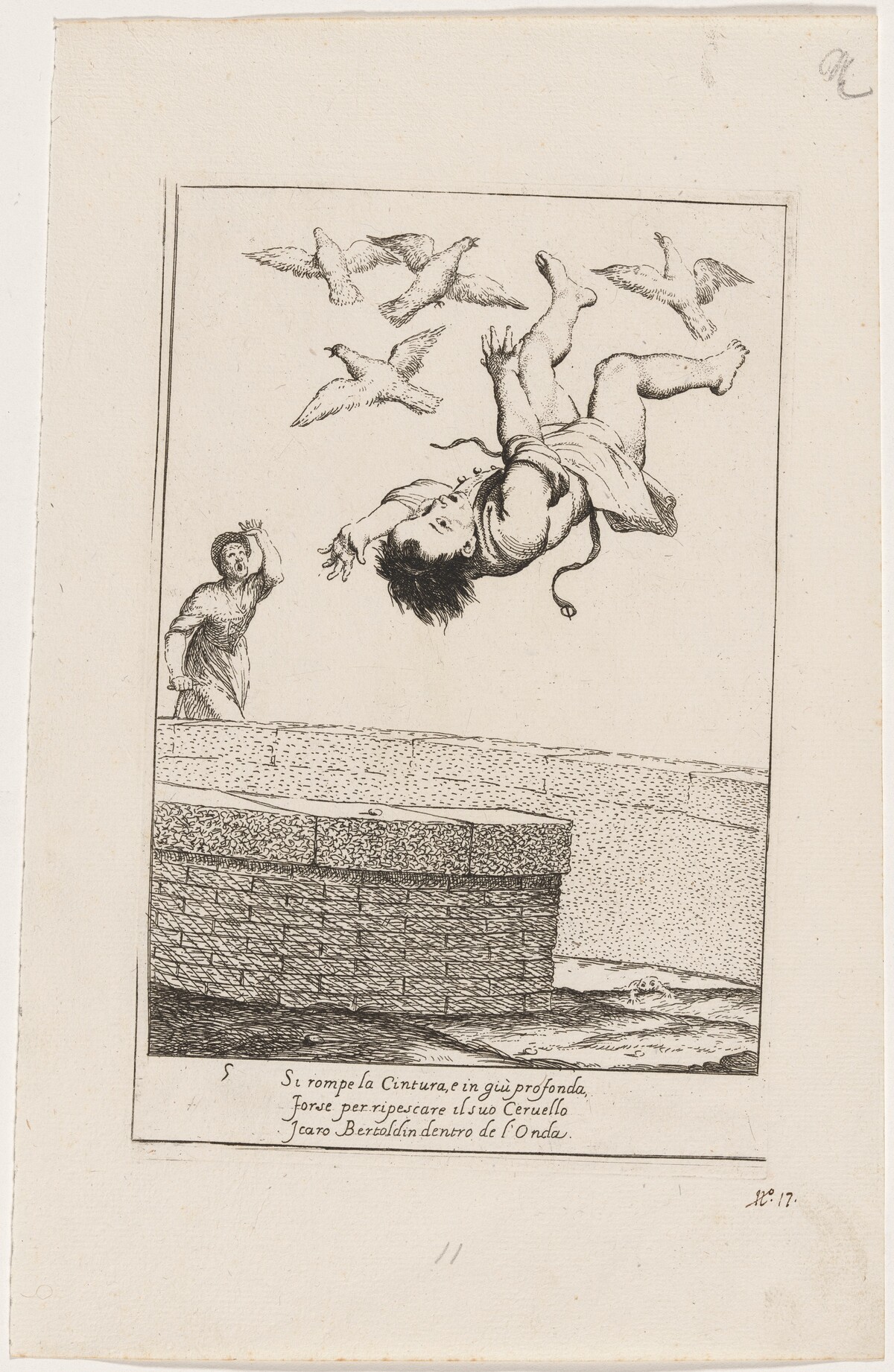 Bertoldino Falling into a Fish Pond