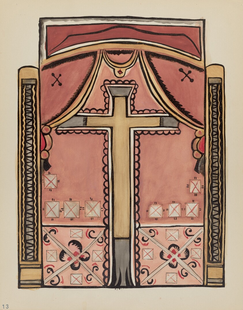 Plate 13: Designs with Cross, Chimayo: From Portfolio "Spanish Colonial Designs of New Mexico"