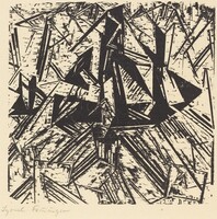 Bark and Brig at Sea (Barke und Brigg auf See), Lyonel Feininger, 1918