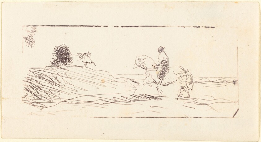 Carte-de-visite with Horseman (La Carte de visite au cavalier)