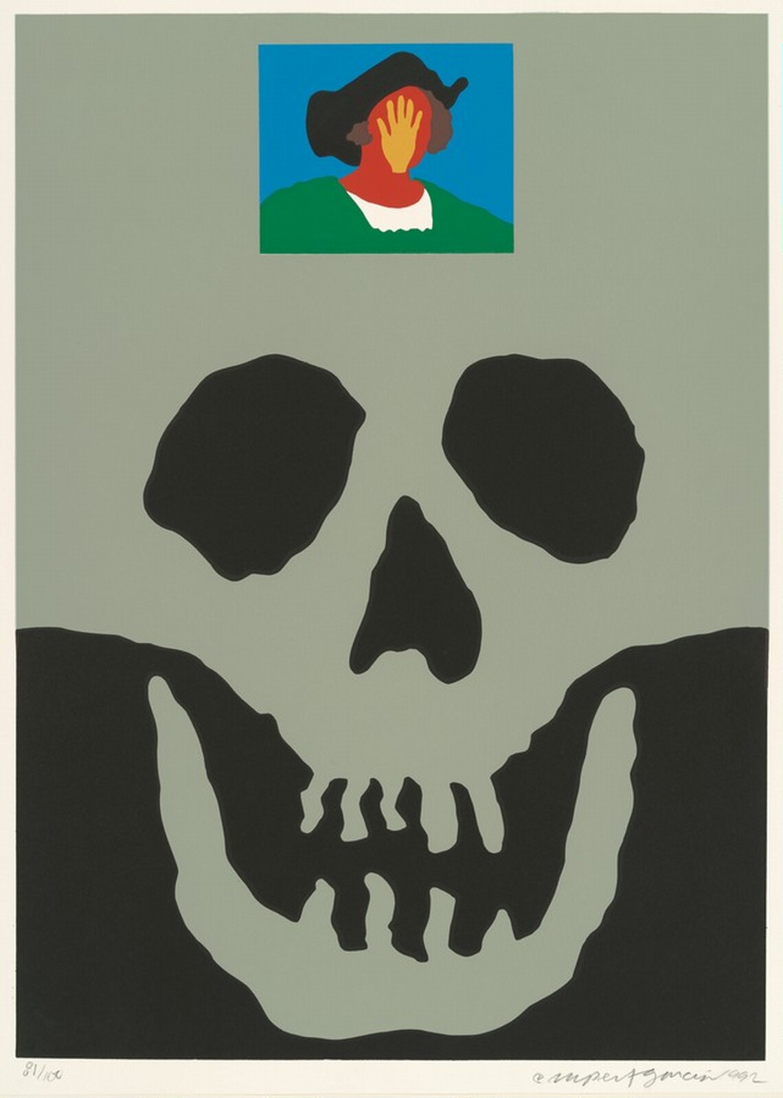 Calavera Crystal Ball, Rupert García, 1992