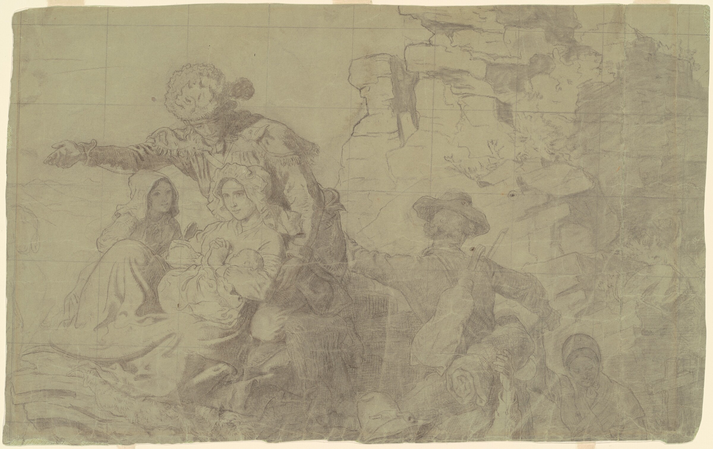 Study for "Westward the Course of Empire Takes Its Way", Emanuel Gottlieb Leutze, c. 1862