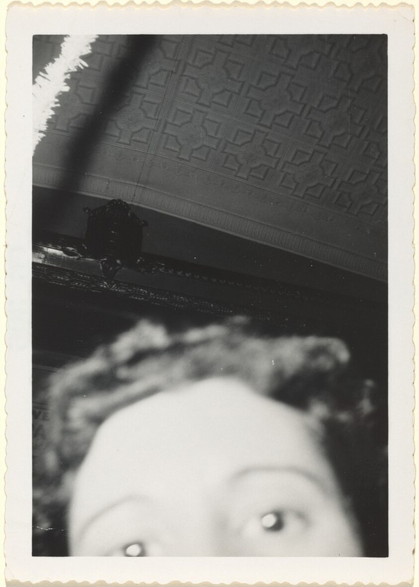 Untitled (Blurred upper half of woman's face)