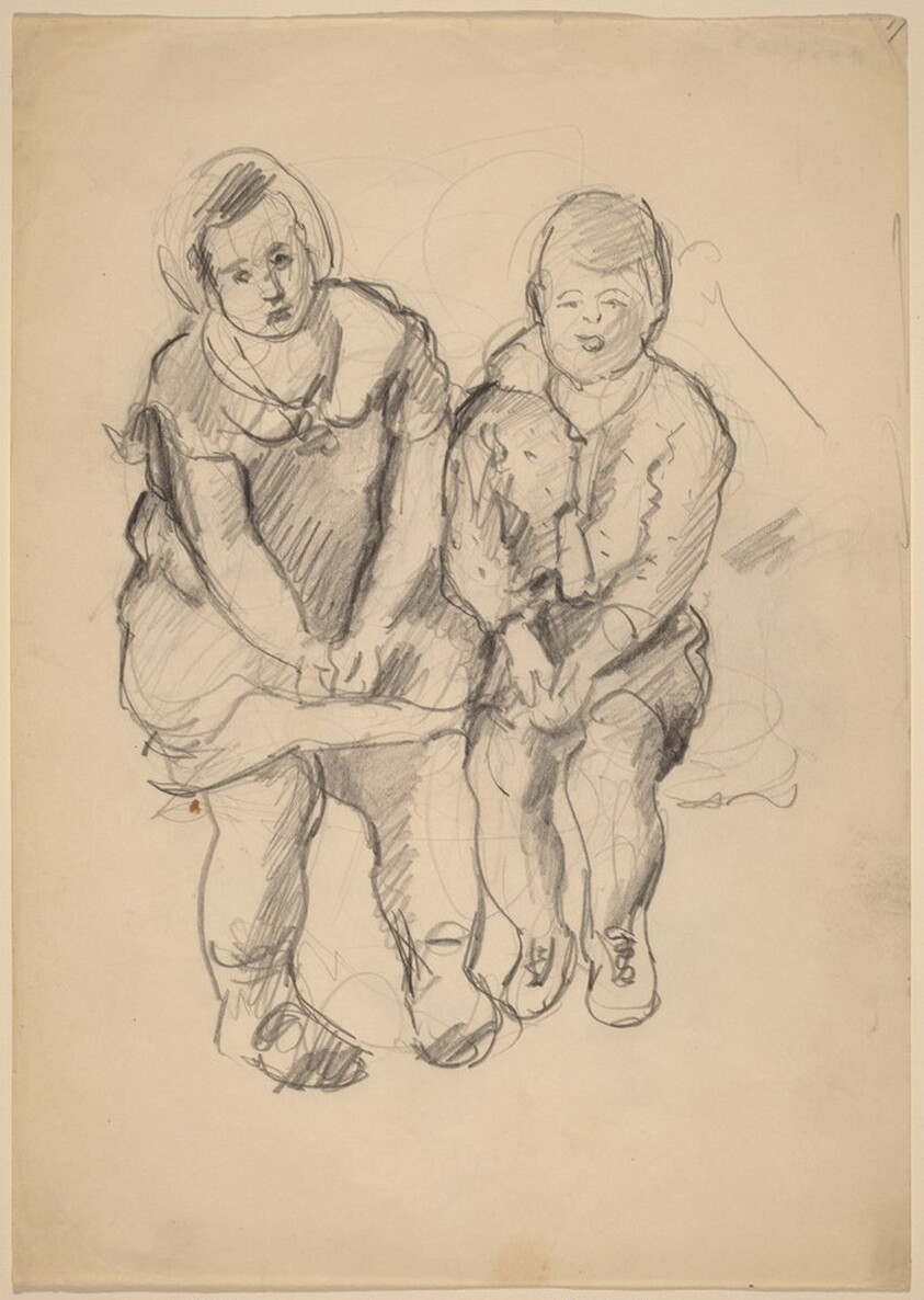 Two Seated Figures
