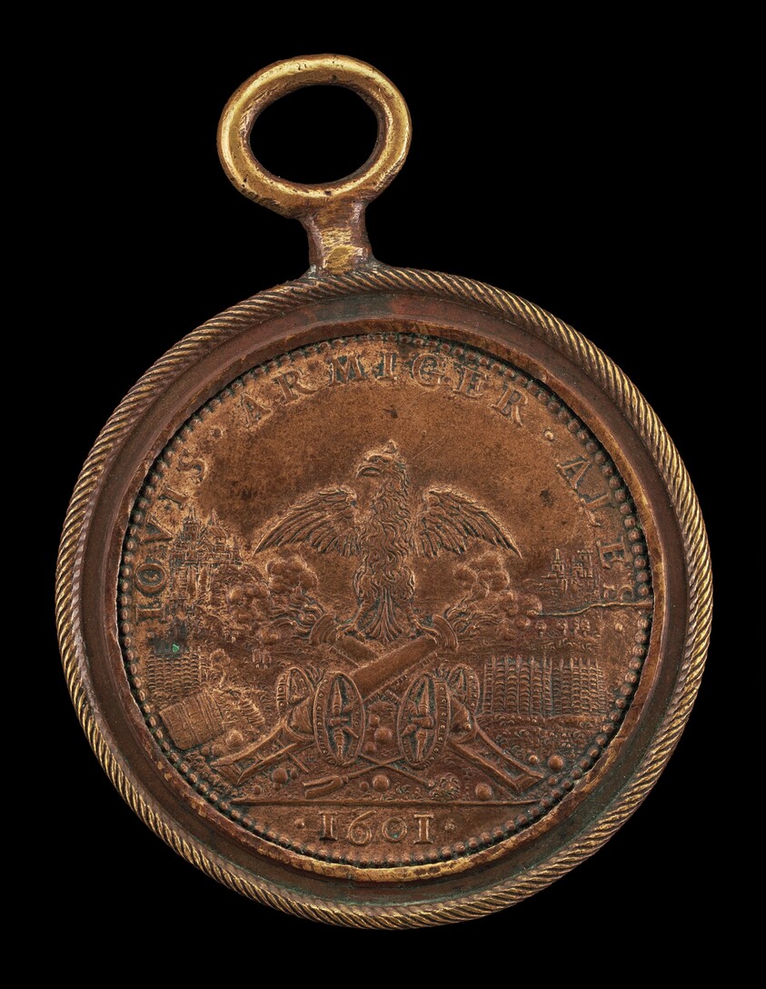 Eagle Astride Two Cannons (The Artillery) [reverse]