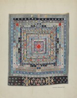 Pieced Bed Cover, Ethel Dougan, 1937