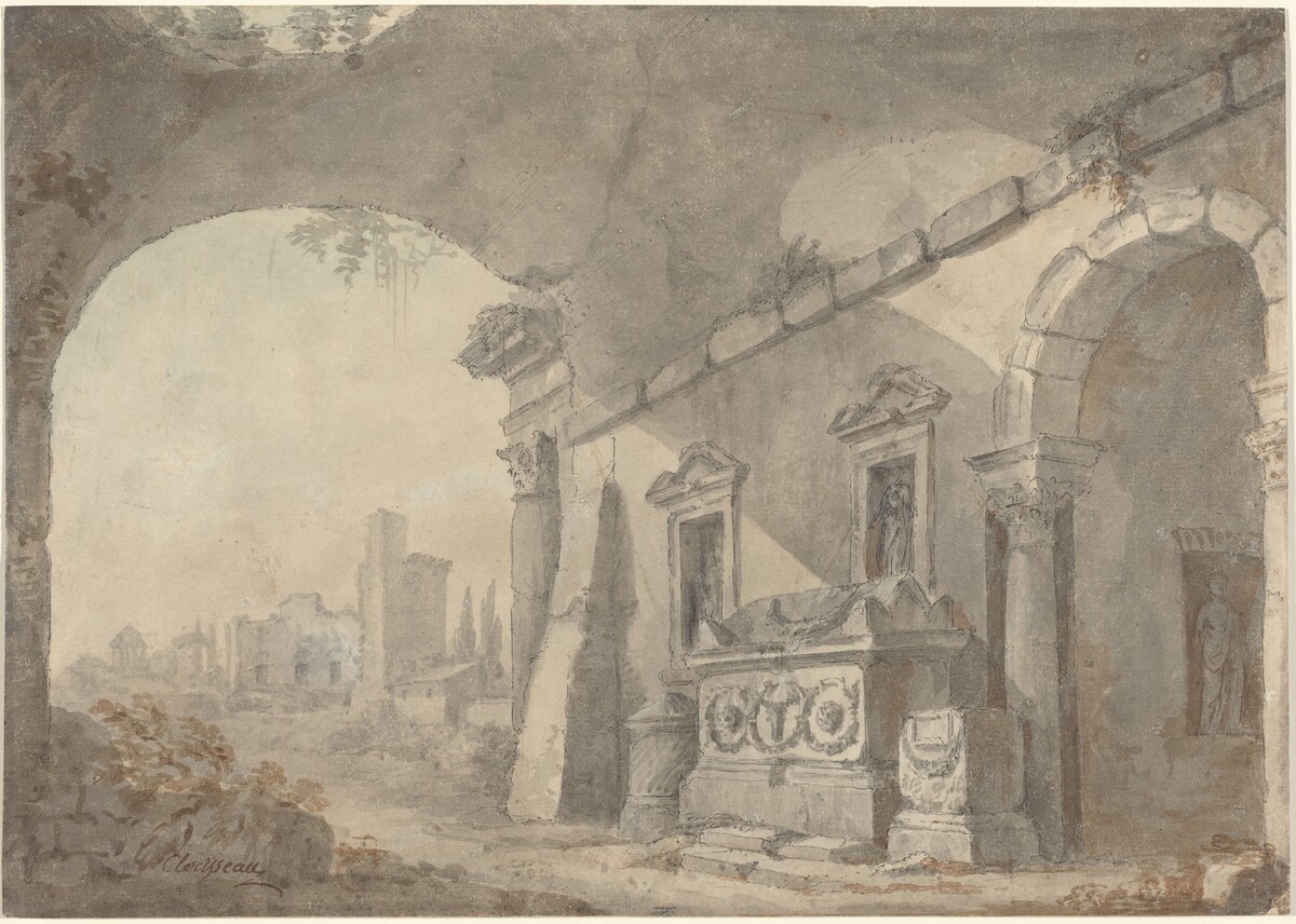 Roman Ruins with a Sepulchre