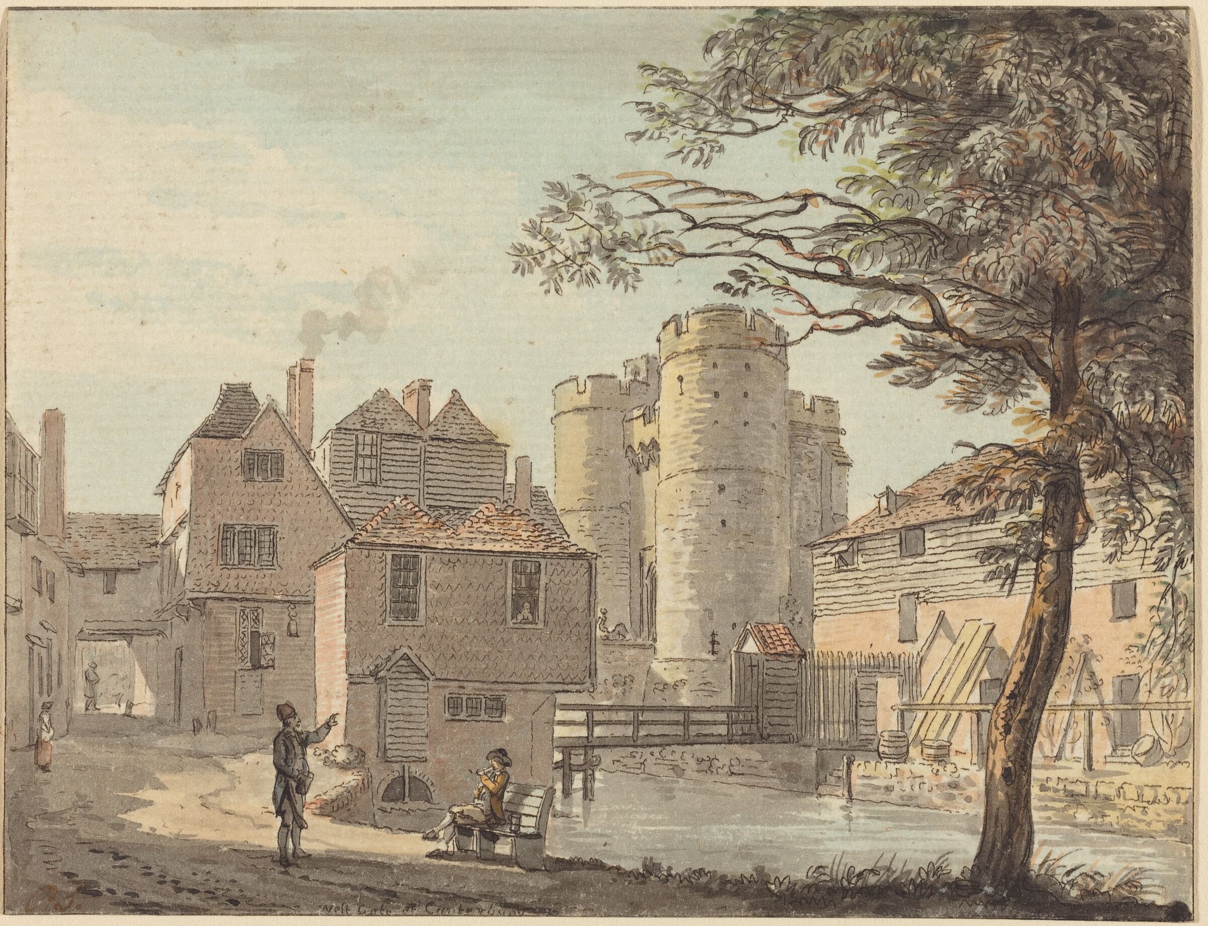 West Gate at Canterbury, Paul Sandby, in or after 1780