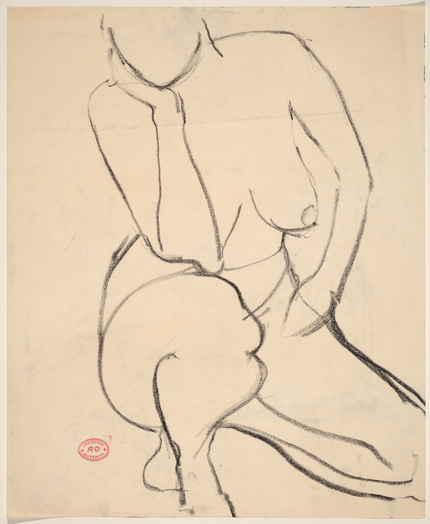 Untitled [kneeling female nude]