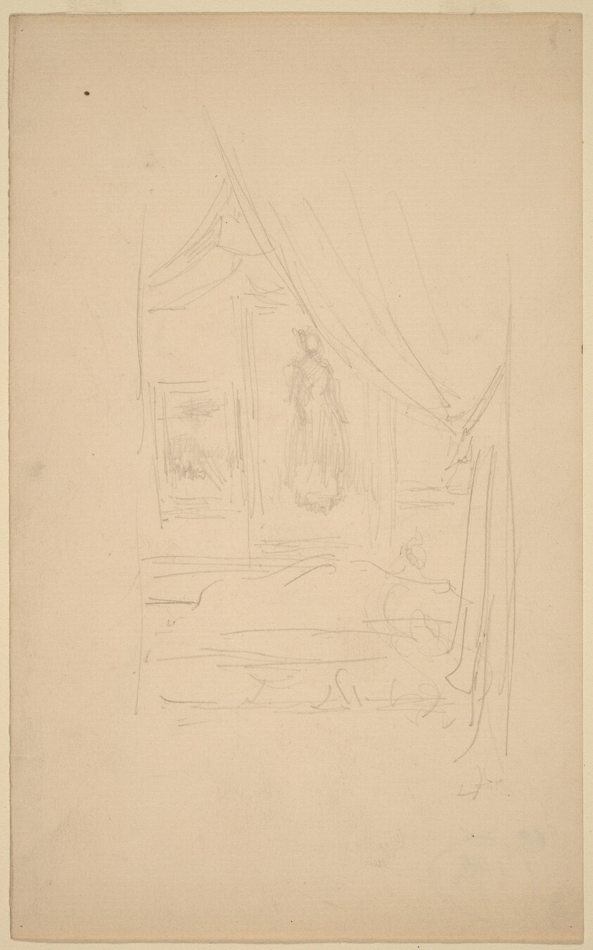 Sketch of Mrs. Godwin's Portrait when hung at the Society of British Artists
